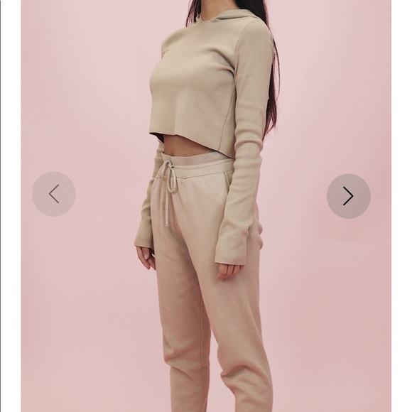 NEW WITH TAGS!!! cry baby tan knit joggers set - Picture 4 of 6